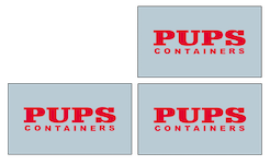 Stacked PUPS Containers